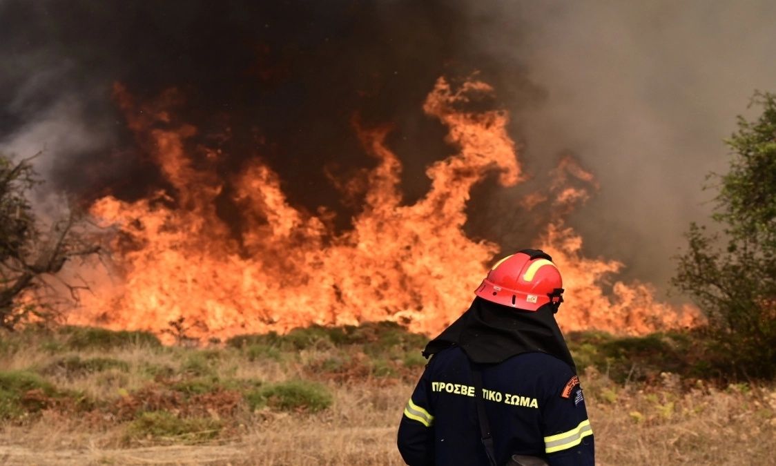 Λάρισα: Πυρκαγιά στην περιοχή Όσσα στα Τέμπη