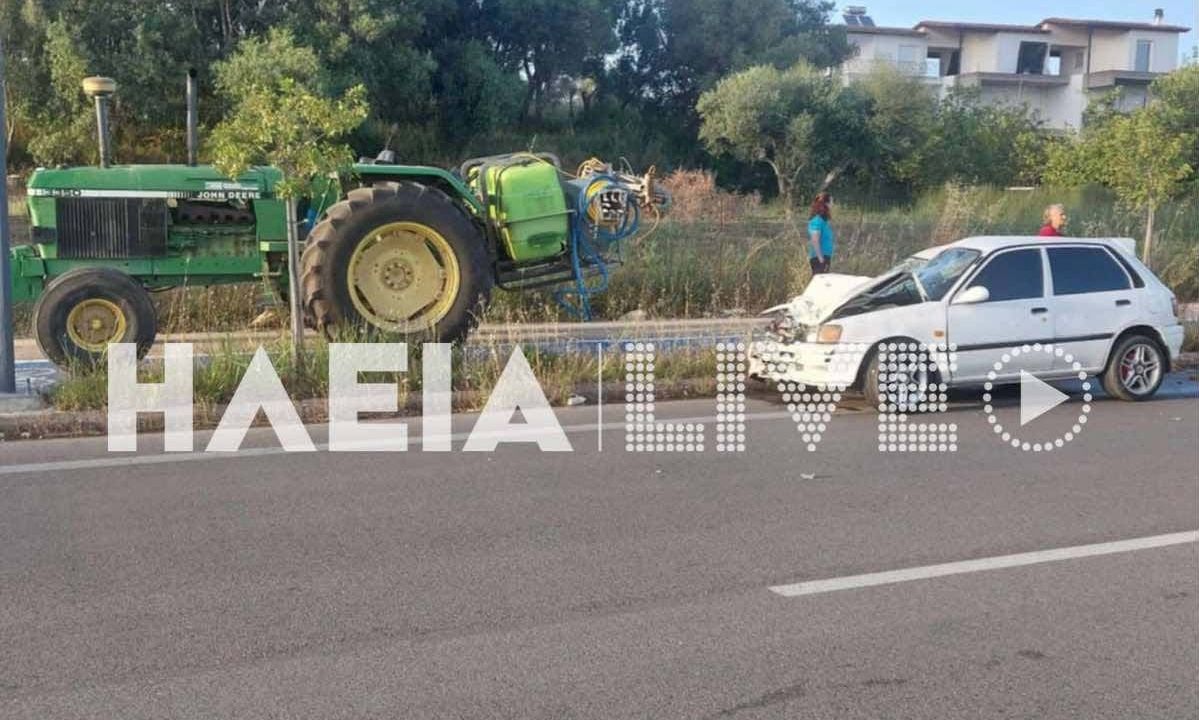 Ηλεία: ΙΧ συγκρούστηκε με τρακτέρ - Τραυματίας ο οδηγός