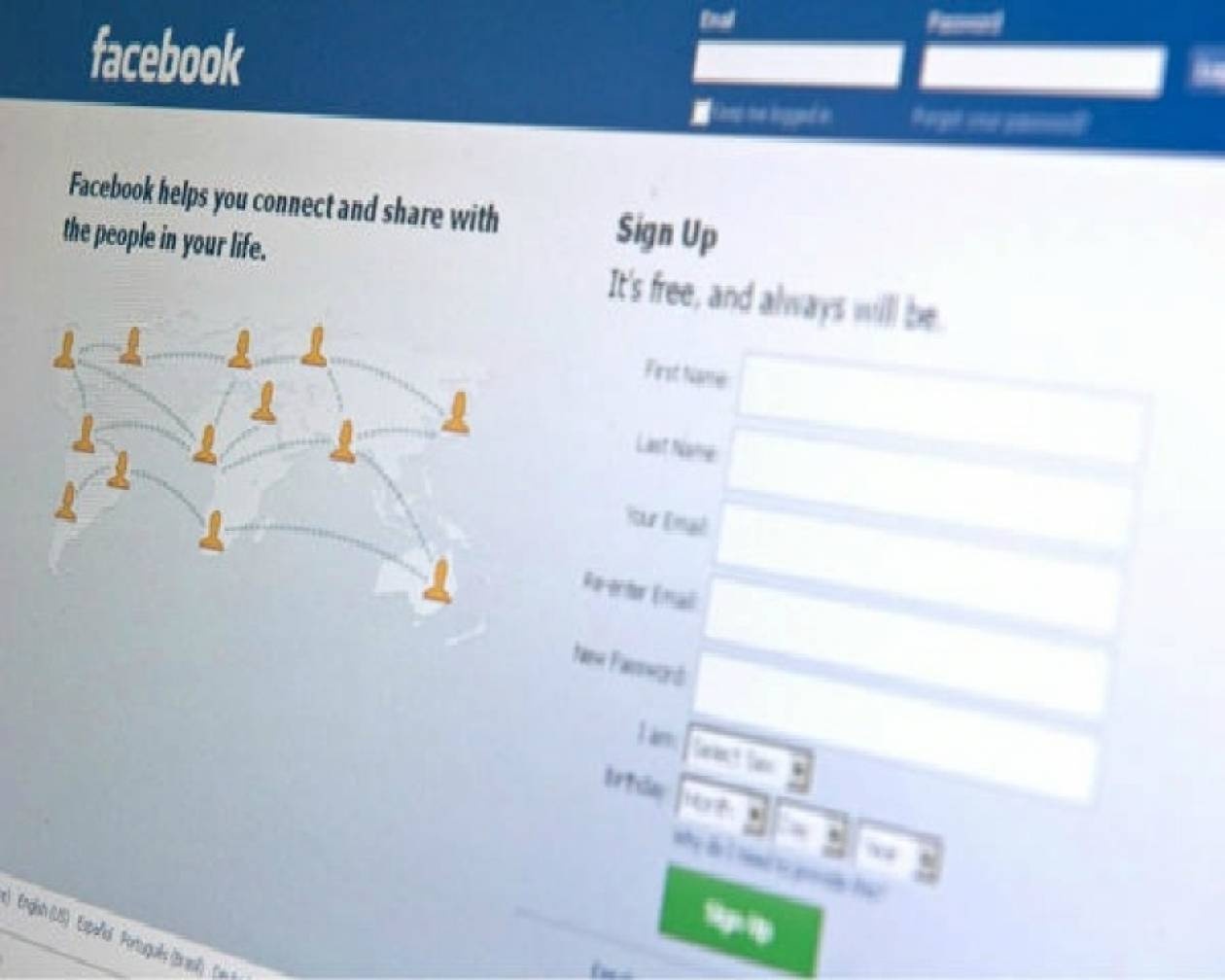 Το Facebook σε Βρετανία και Αμερική