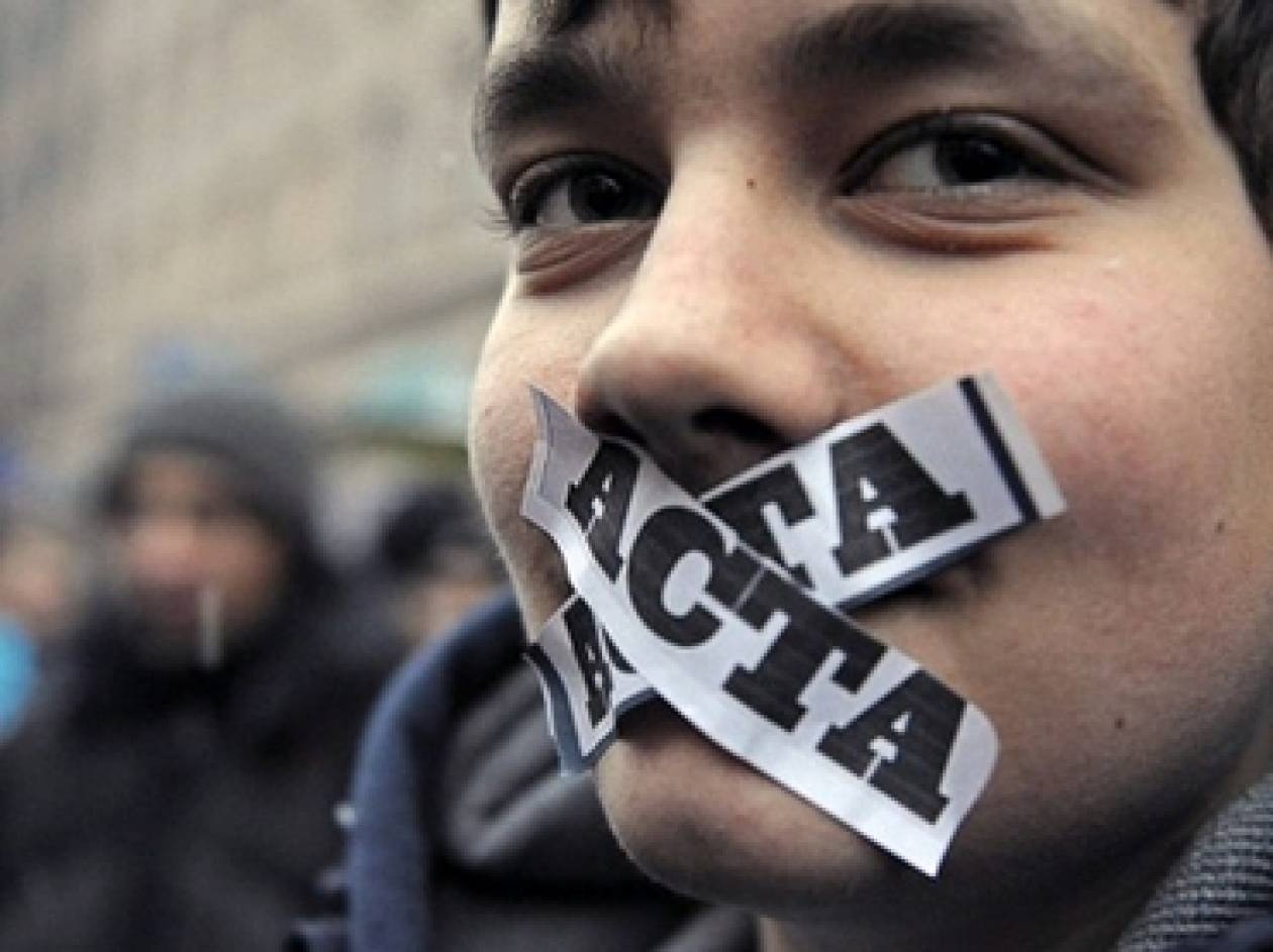 Διαμαρτυρία για την Acta