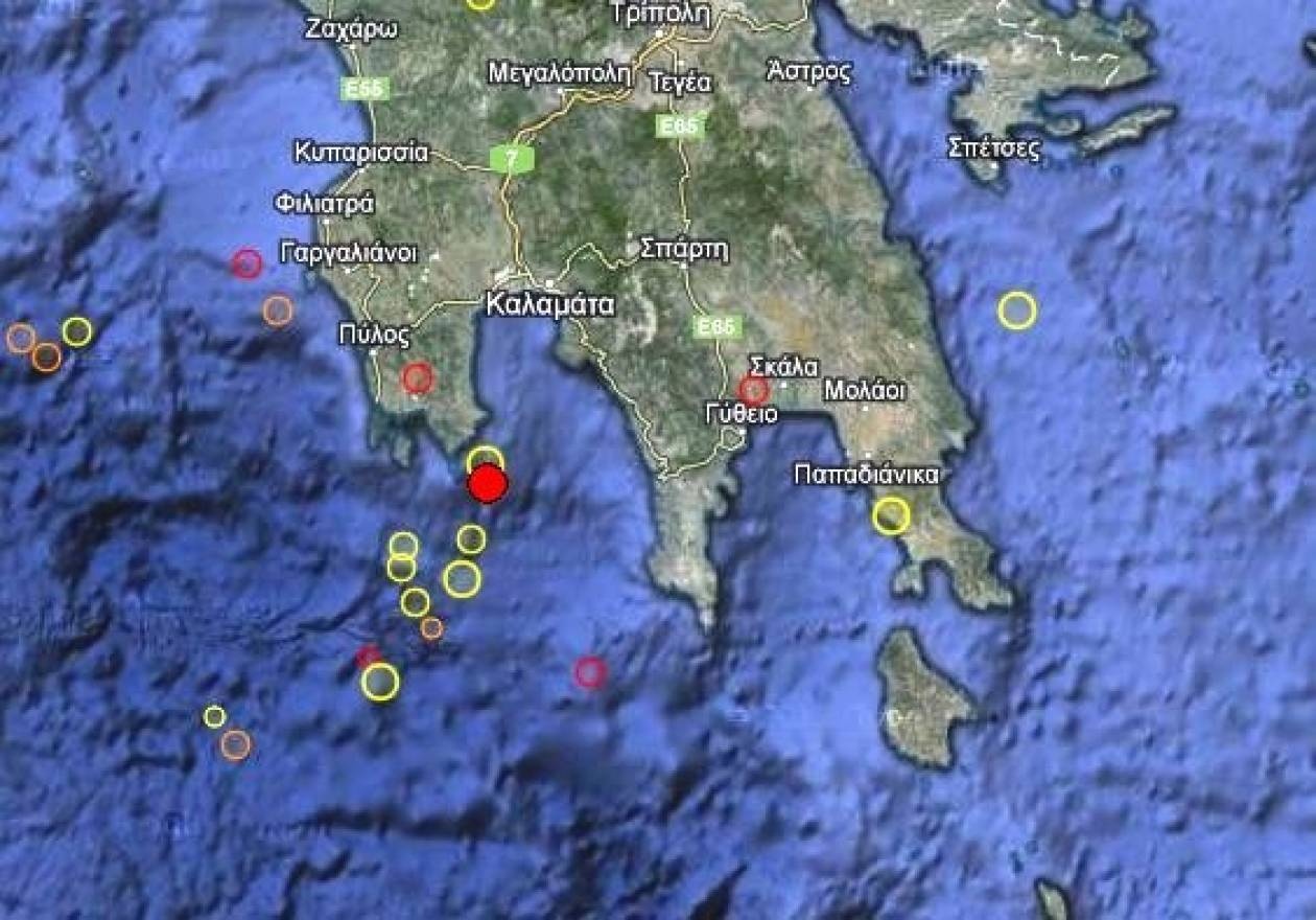 Σεισμός 3,3 Ρίχτερ νότια της Κορώνης