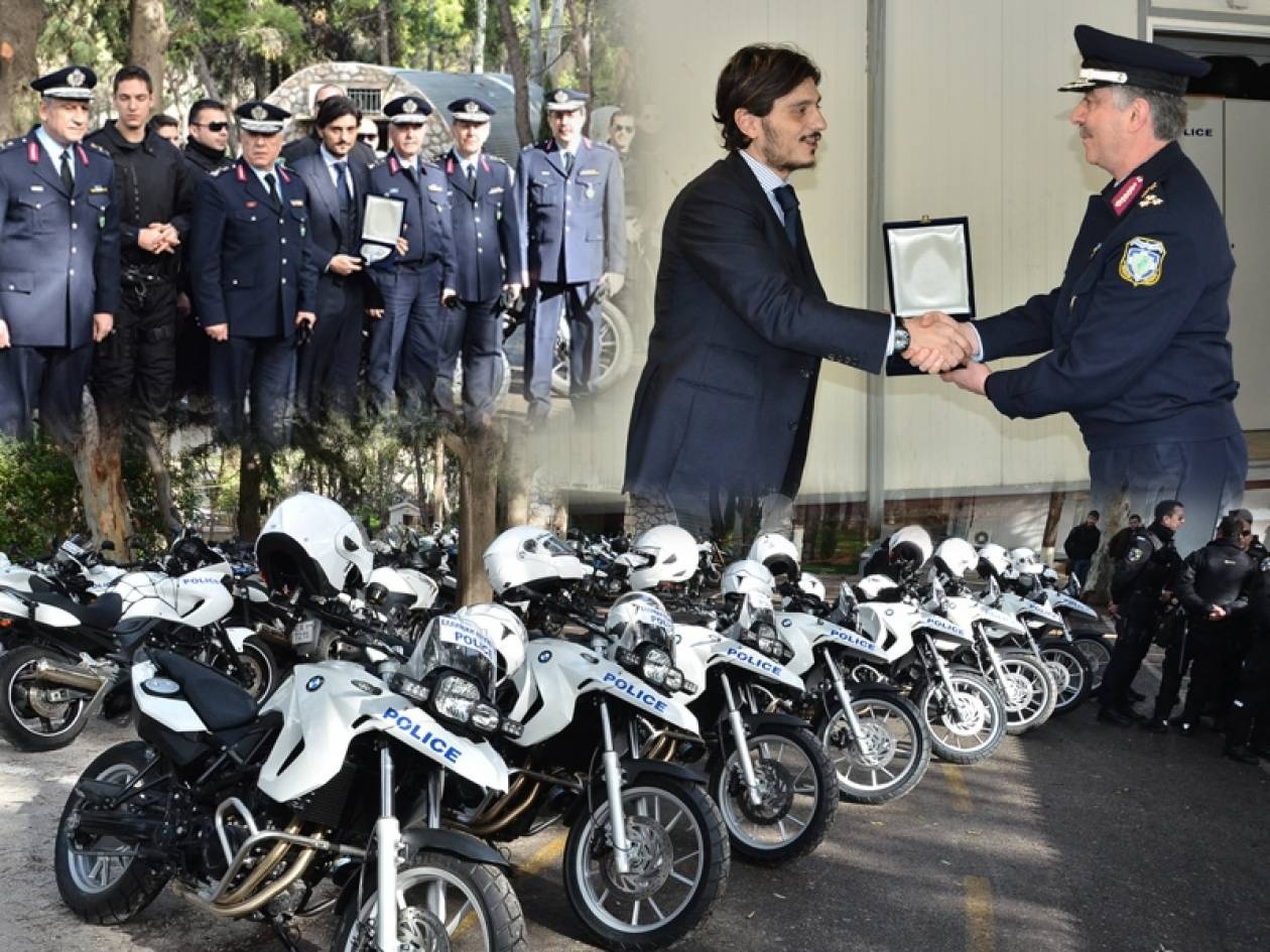 10 μοτοσυκλέτες δώρισε ο Δημήτρης Γιαννακόπουλος στην ΕΛ.ΑΣ.