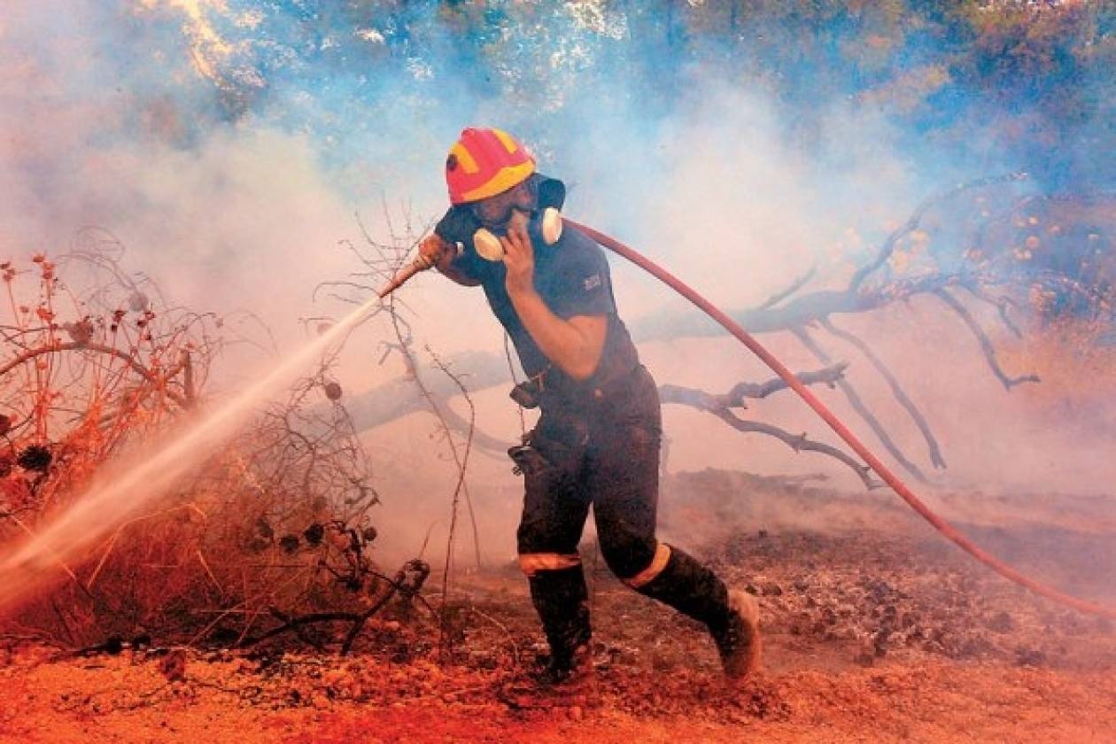 Σε εξέλιξη πυρκαγιά στο Κλειδί Ημαθίας