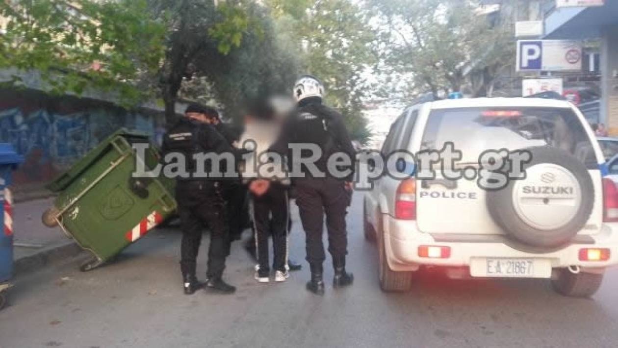 Λαμία: Σύλληψη ληστή on camera! (video)