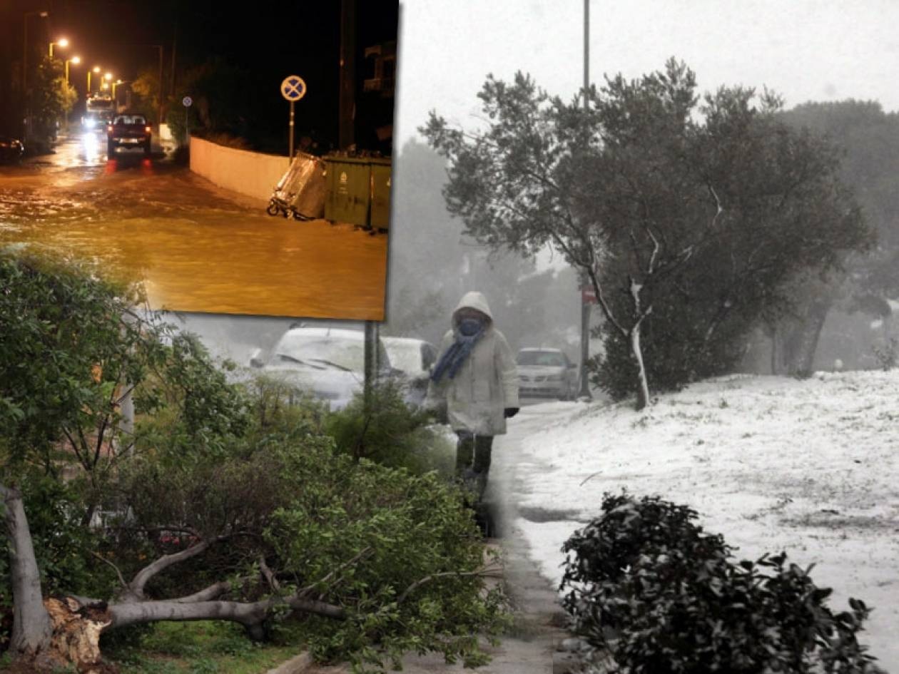 Στο έλεος της κακοκαιρίας η χώρα (pics+vid)