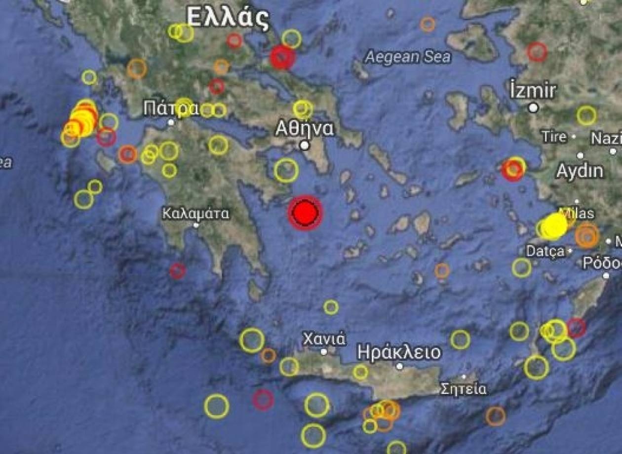 Αισθητός μέχρι την Κρήτη ο σεισμός
