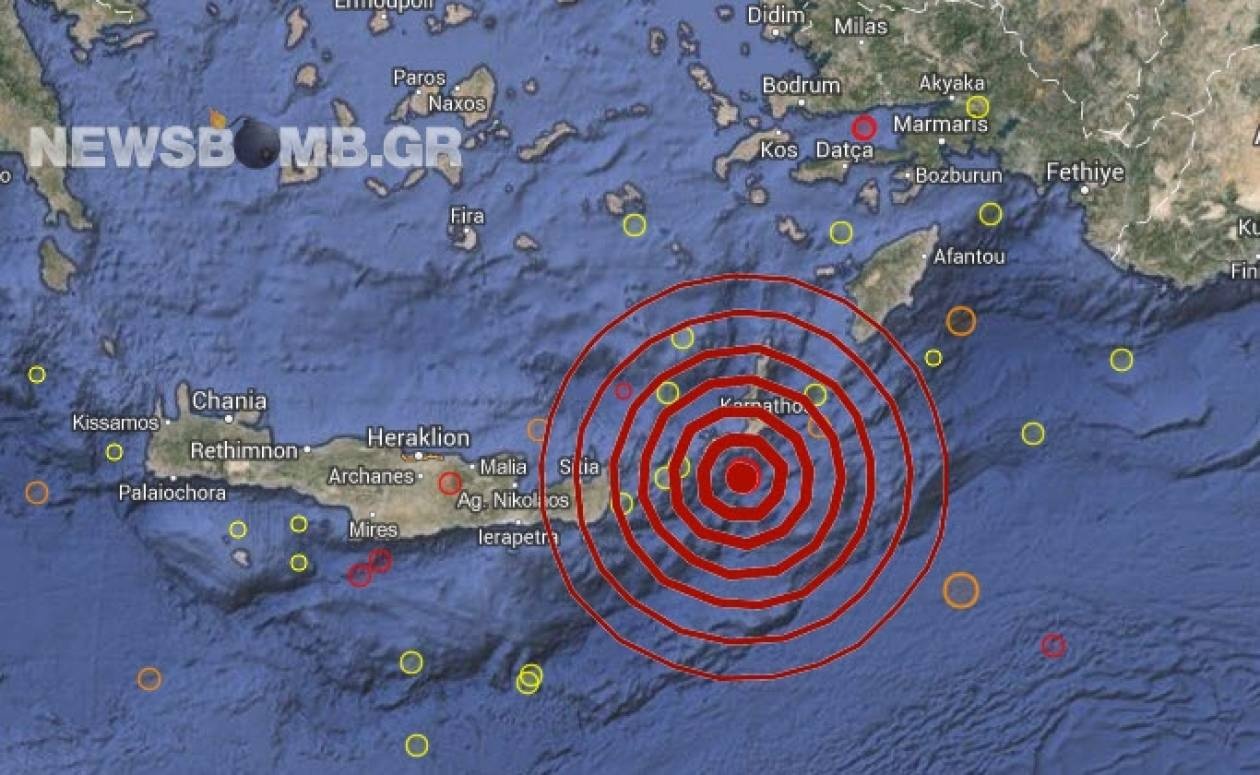 Σεισμός 4,8 Ρίχτερ στο Στενό της Κάσου