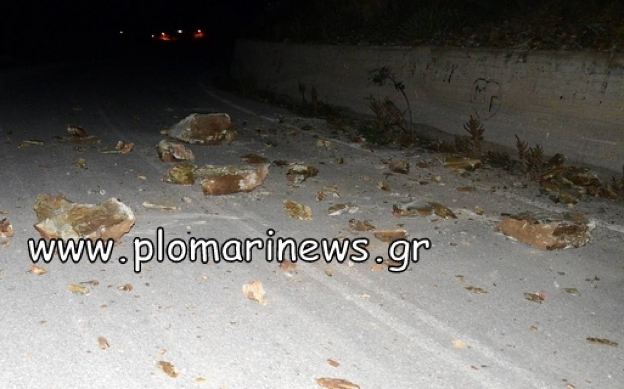 Ζημιές από το σεισμό στη Μυτιλήνη