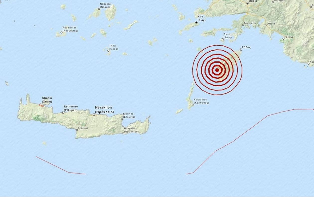 Σεισμός 3,5 Ρίχτερ στη Ρόδο