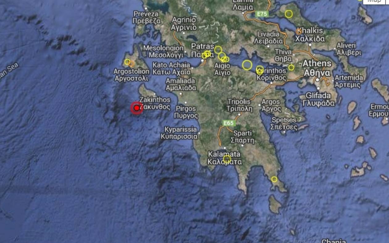 Ισχυρός σεισμός στη Ζάκυνθο