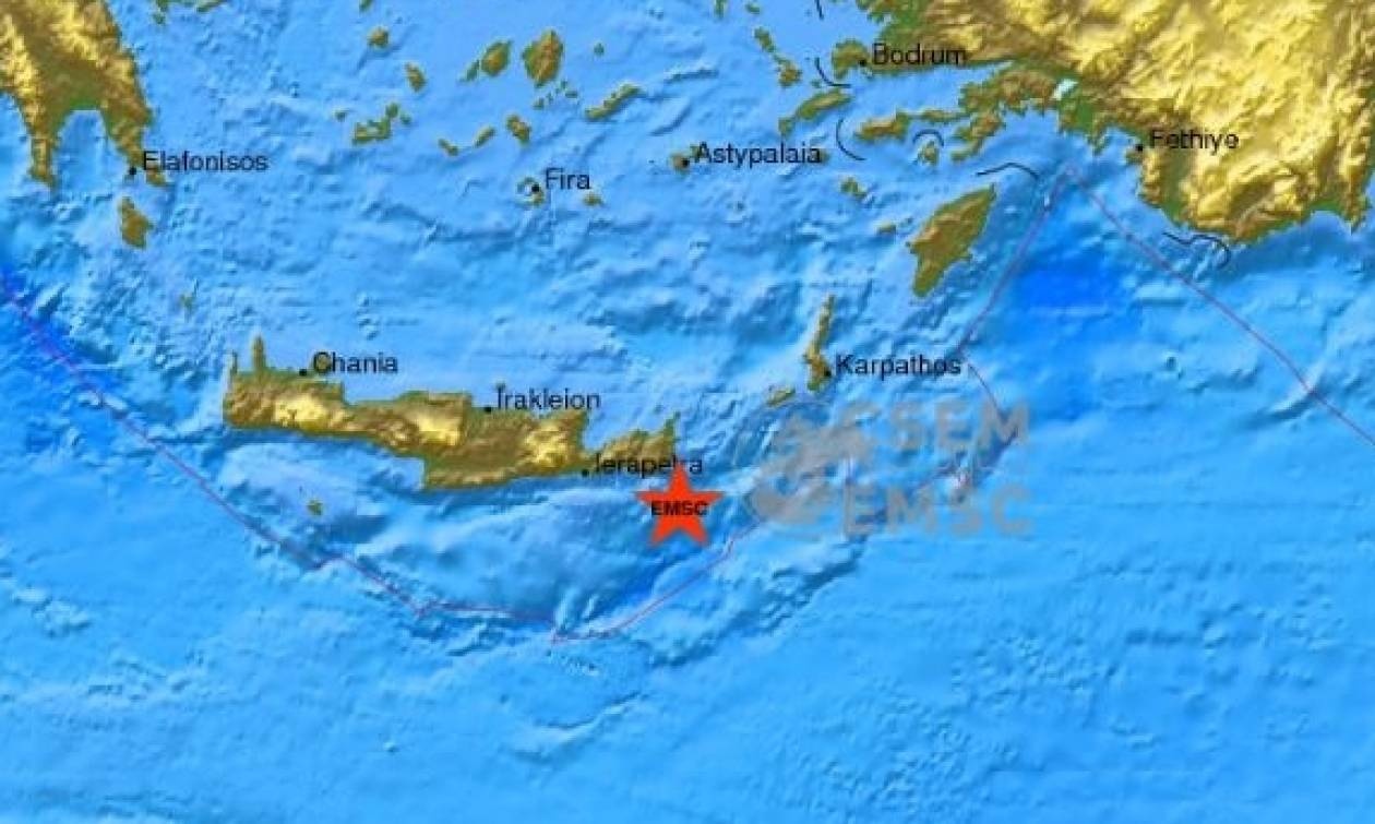 Ισχυρός σεισμός στην Κρήτη