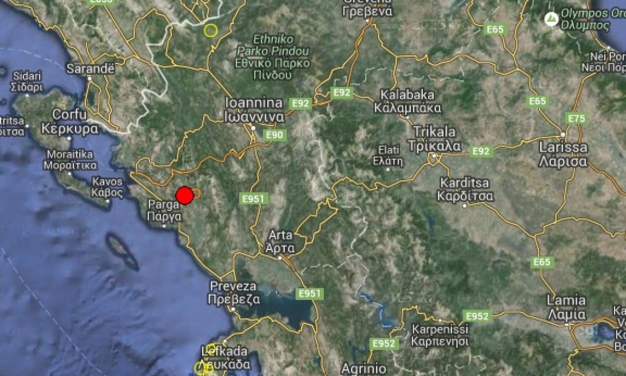 Σεισμός ταρακούνησε την Πάργα
