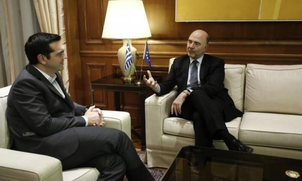 Συνάντηση Τσίπρα - Μοσκοβισί στο Μαξίμου