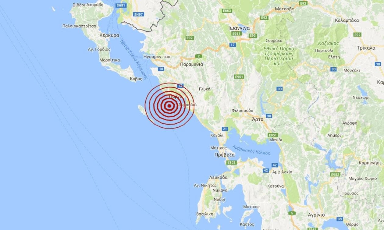 Σεισμός κοντά στην Πάργα (pics)