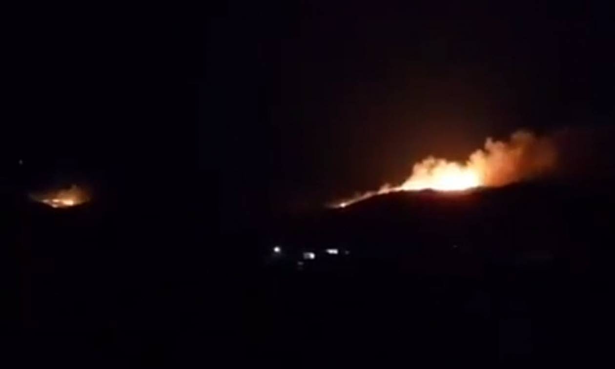 Μεγάλη φωτιά στην Κύμη Ευβοίας (vid)