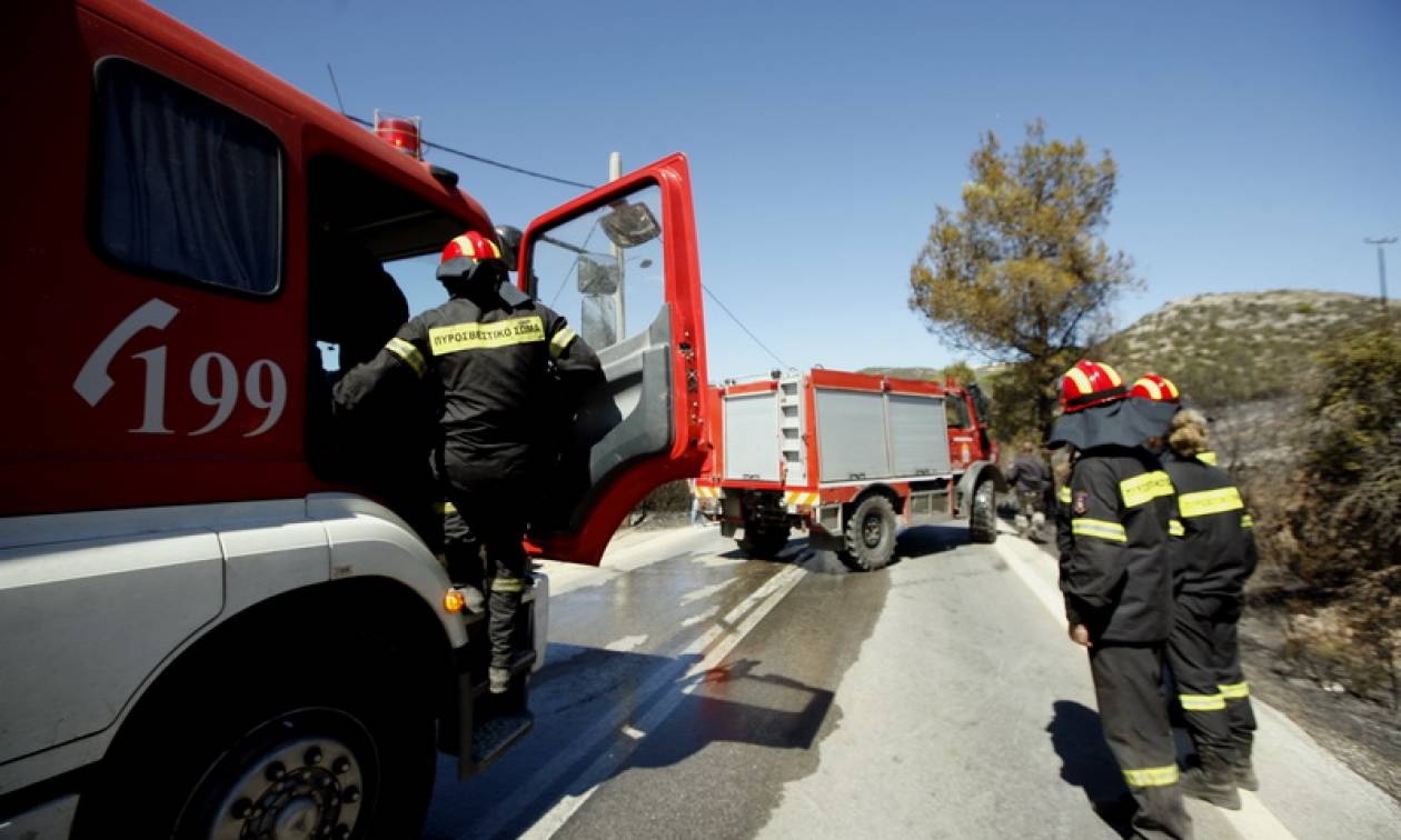 Φωτιά ΤΩΡΑ στα Μεγάλα Χωράφια Χανίων (χάρτης)