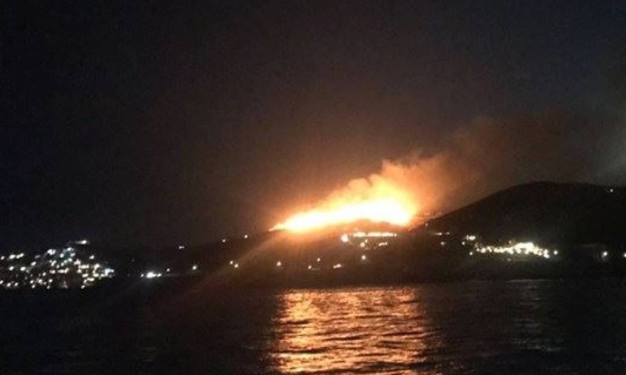 Οριοθετήθηκε η φωτιά στη Τζια (vid)
