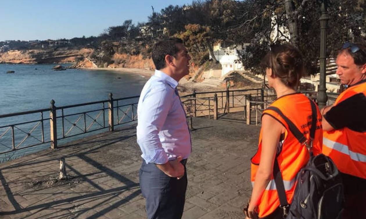 Στο μαρτυρικό Μάτι ο Αλέξης Τσίπρας