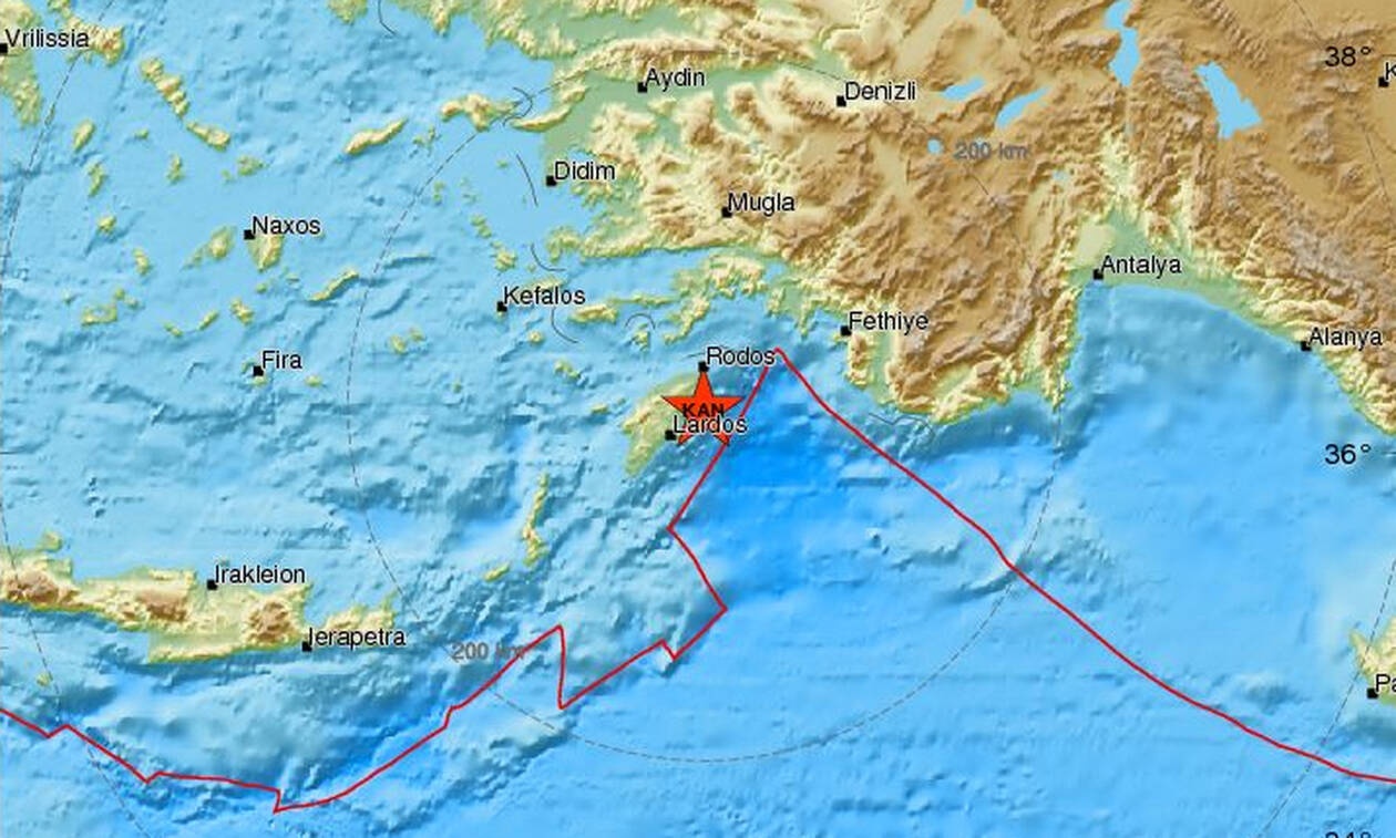 Σεισμός κοντά στη Ρόδο (pics)