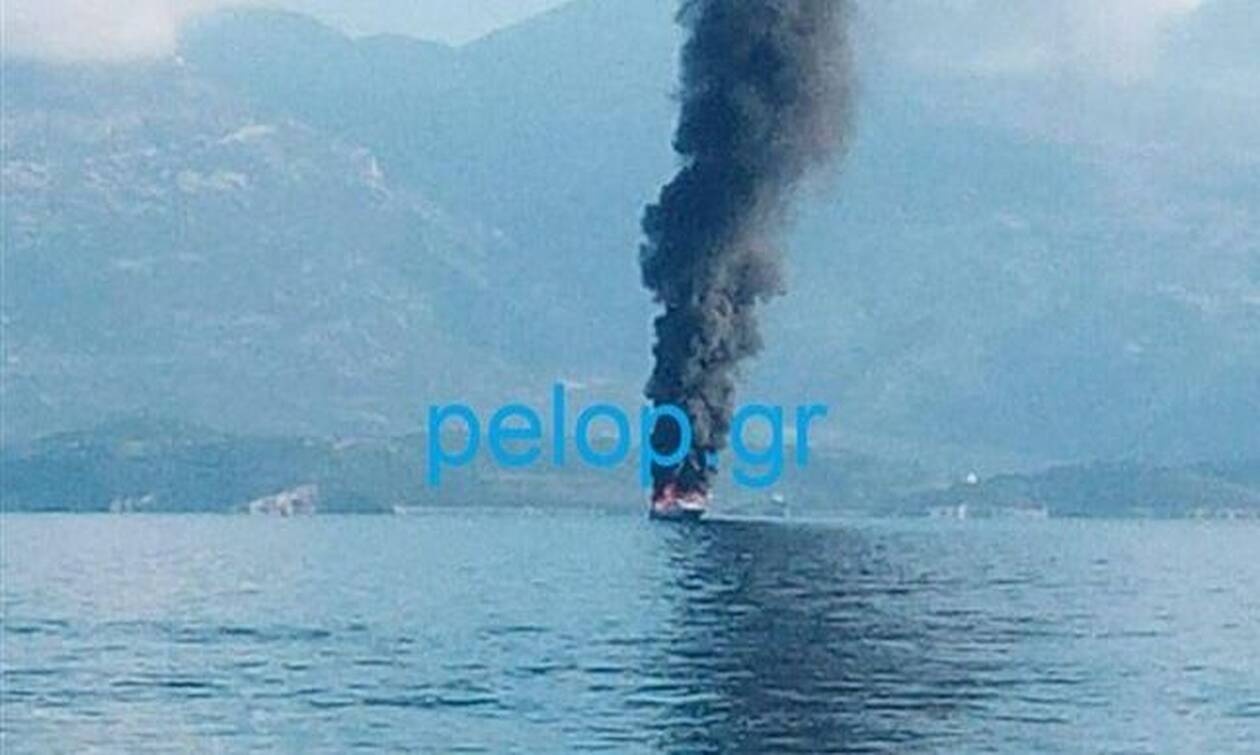 Φωτιά σε θαλαμηγό στο Αίγιο