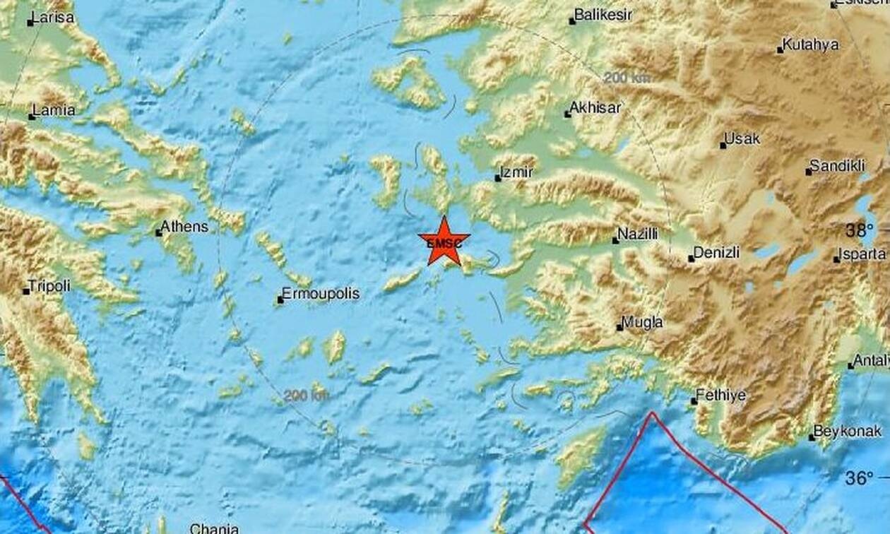 Σεισμός βόρεια της Σάμου