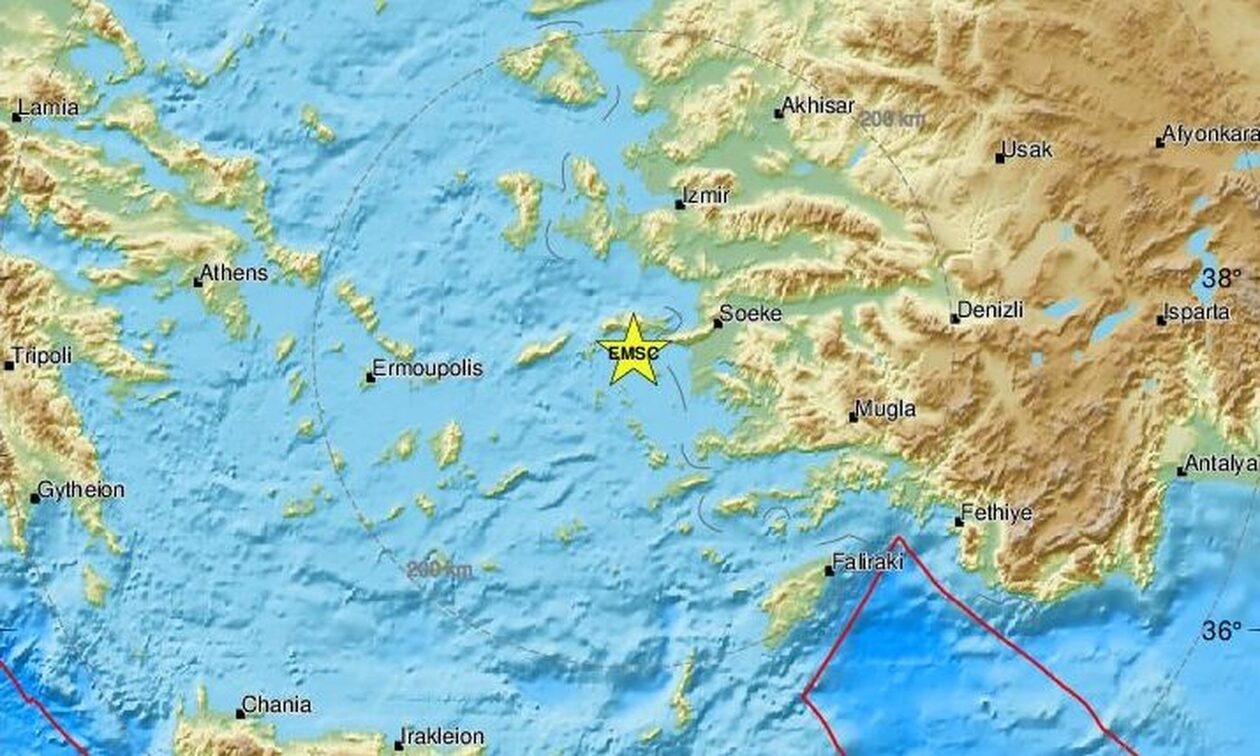 Χάρτης σεισμού