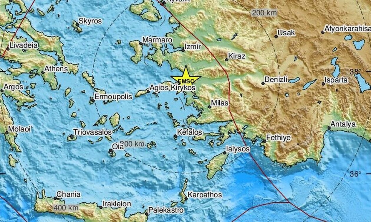 Χάρτης σεισμού
