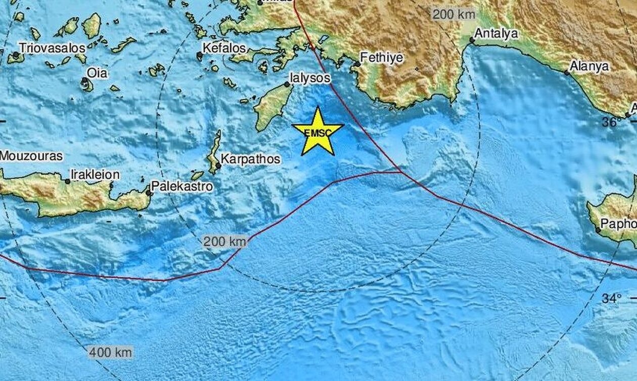 Χάρτης σεισμού