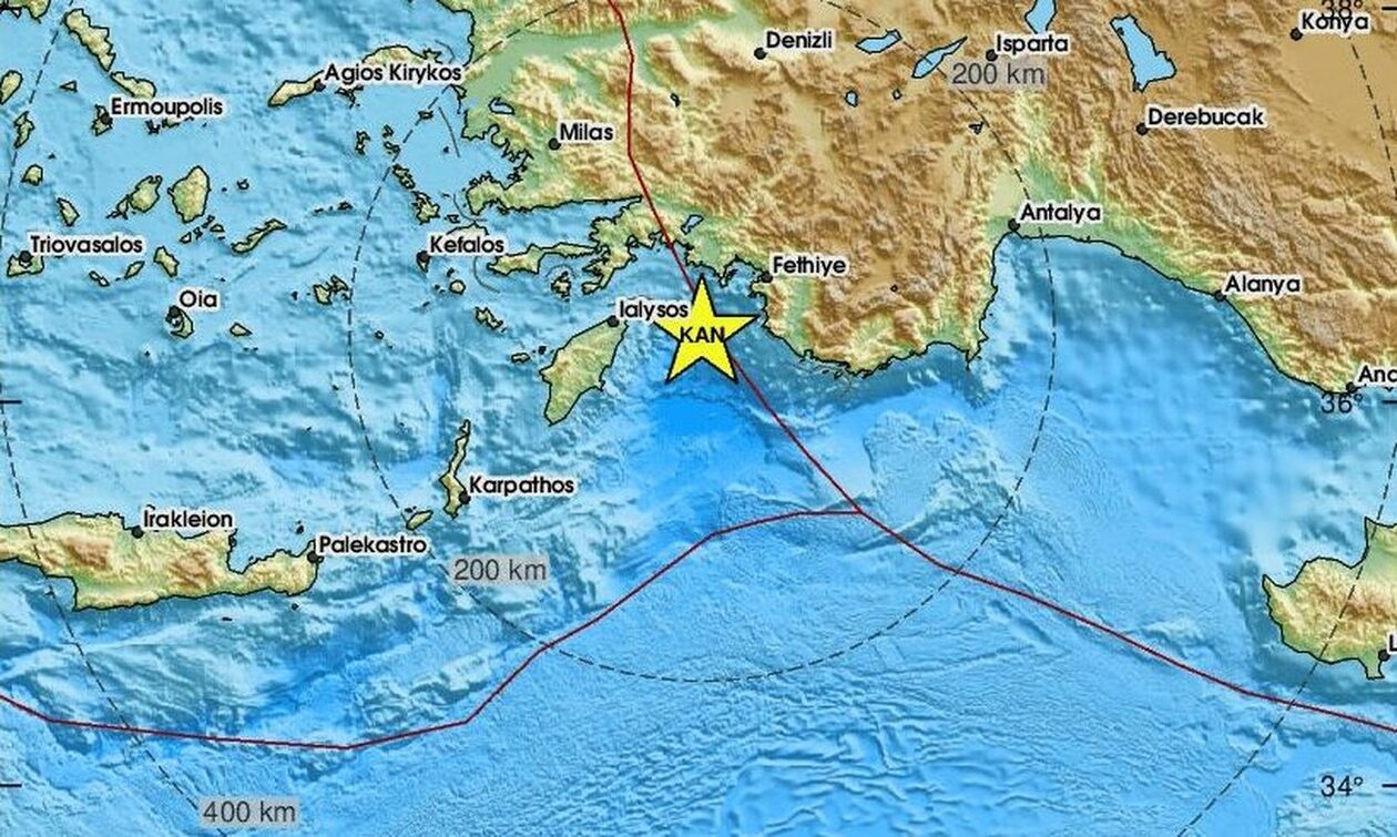 Σεισμός κοντά στη Ρόδο (pics)