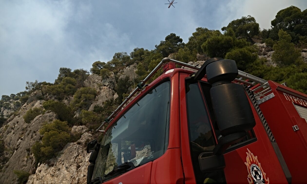 Φωτιά τώρα στα Δερβενοχώρια Βοιωτίας και το Μαρκόπουλο