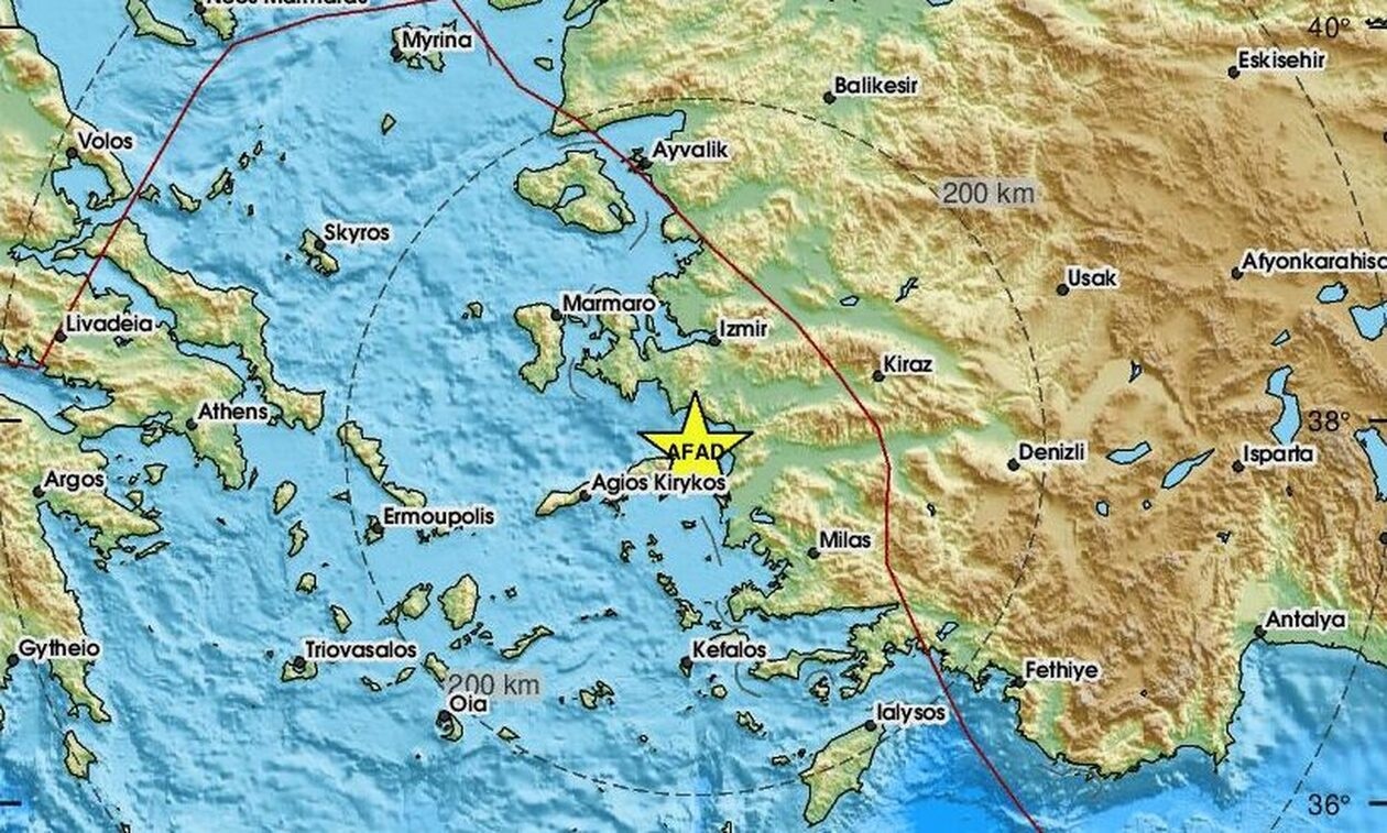 Χάρτης σεισμού