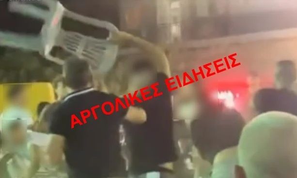 Αργολίδα: Άγριο ξύλο μετα μουσικής με καρέκλες και τραπέζια σε πανηγύρι