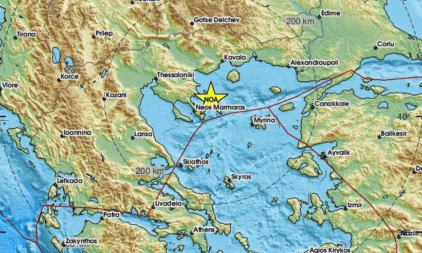 Χάρτης σεισμού