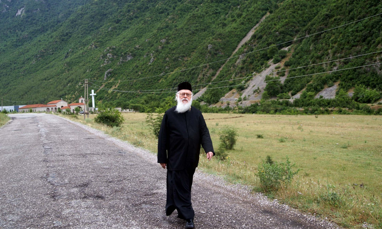 Archbishop Anastasios of Albania undergoing health checks at Evangelismos hospital