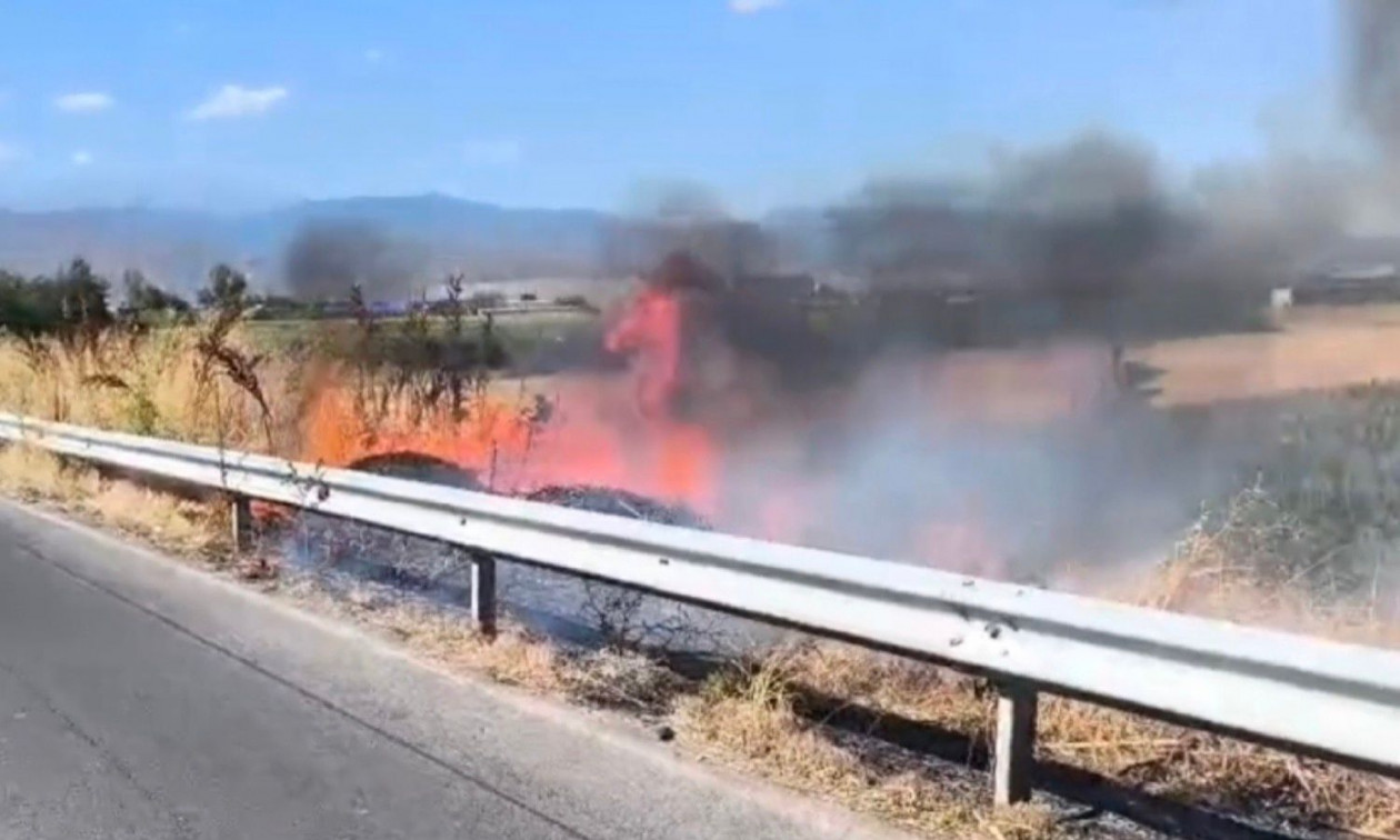 Φωτιά τώρα στη Λάρισα στην περιοχή του Τυρνάβου - Κυκλοφοριακές ρυθμίσεις στο σημείο