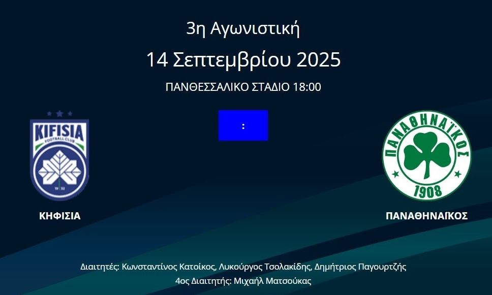 LIVE Κηφισιά – Παναθηναϊκός