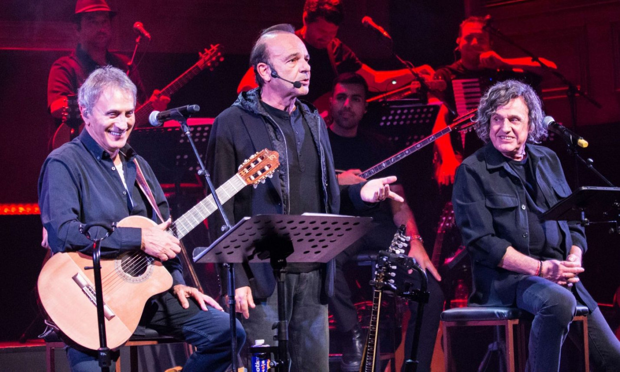 Γιώργος Νταλάρας και Βασίλης Παπακωνσταντίνου στο VOX - Μαζί τους ο Οδυσσέας Ιωάννου