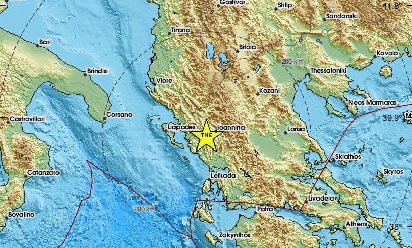 Σεισμός 4,3 Ρίχτερ στην Ήπειρο – Κοντά στα Ιωάννινα το επίκεντρο