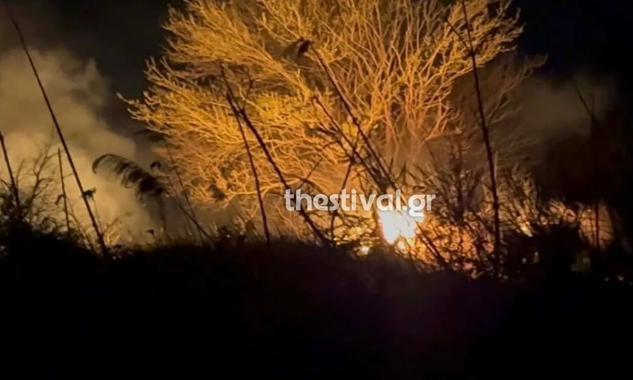 Θεσσαλονίκη: Σε ύφεση η πυρκαγιά σε ξερά χόρτα στη Χαλάστρα