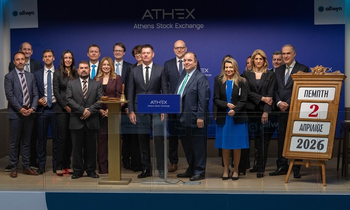 Η Allwyn σηματοδοτεί τη διαπραγμάτευση των μετοχών της στο Χρηματιστήριο Αθηνών με την τελετή έναρξη