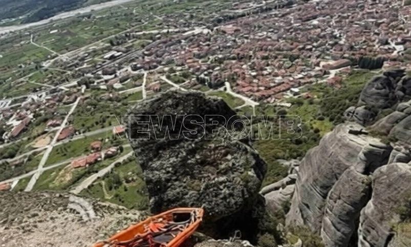 Η στιγμή της θανατηφόρας πτώσης της 65χρονης στα Μετέωρα