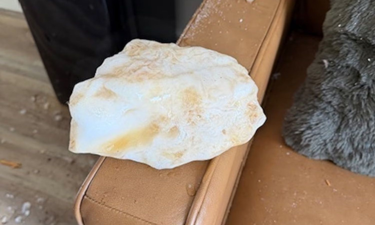 Πανικός στην Καλιφόρνια: Μεγάλο κομμάτι πάγου έπεσε σε σπίτι και προσγειώθηκε στον καναπέ