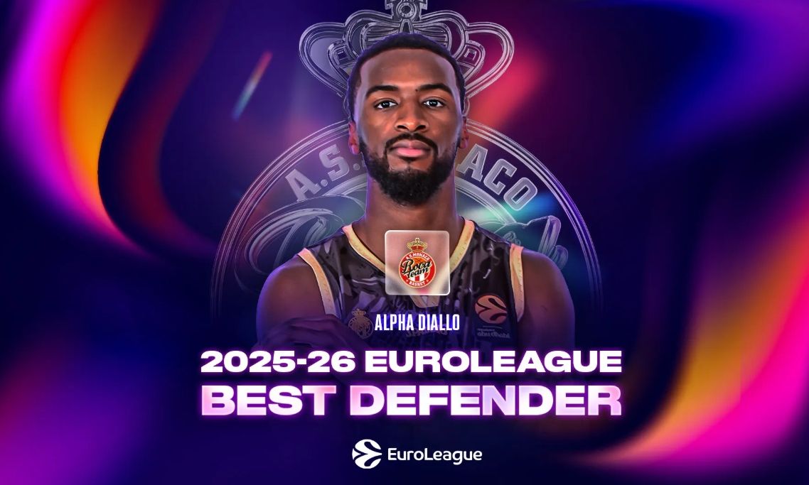 EuroLeague: Αμυντικός της χρονιάς ο Άλφα Ντιαλό της Μονακό