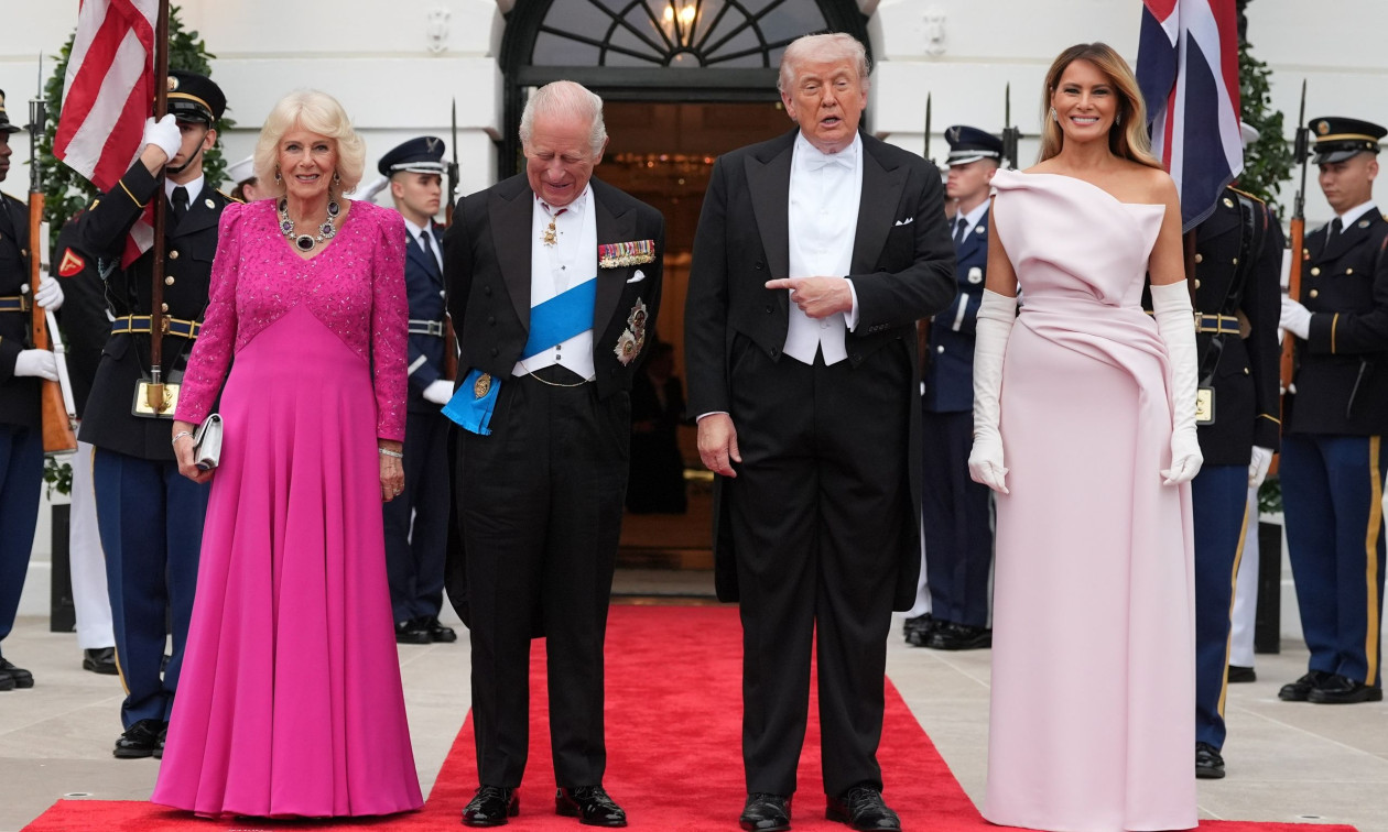 Με πολιτικά μηνύματα και χιούμορ το δείπνο Τραμπ προς τιμήν του βασιλιά Καρόλου στον Λευκό Οίκο