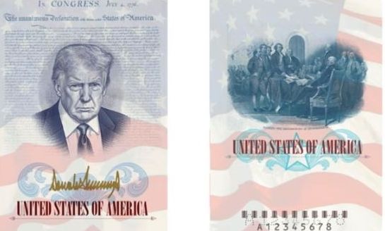 Οι ΗΠΑ θα εκδώσουν διαβατήρια με τo πρόσωπο του Τραμπ