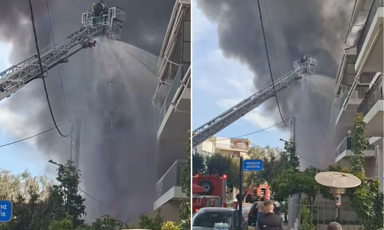 Φωτιά στο Ίλιον: Βίντεο από τη μάχη με τις φλόγες και τους καπνούς