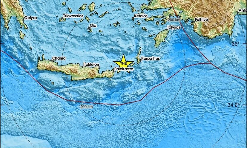 Σεισμός 4,4 Ρίχτερ ανοιχτά της Κρήτης