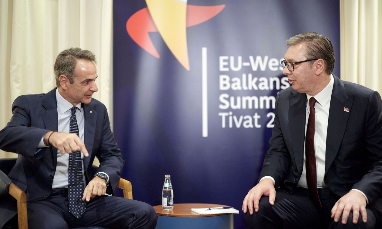 Ο Μητσοτάκης συναντήθηκε με τον Βούτσιτς: Επί τάπητος η συνεργασία Ελλάδας - Σερβίας στην ενέργεια