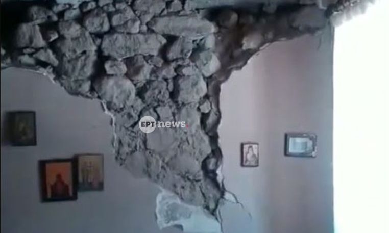 Εύβοια: Τρομακτικό βίντεο από το εσωτερικό σπιτιού που «λαβώθηκε» από τον σεισμό