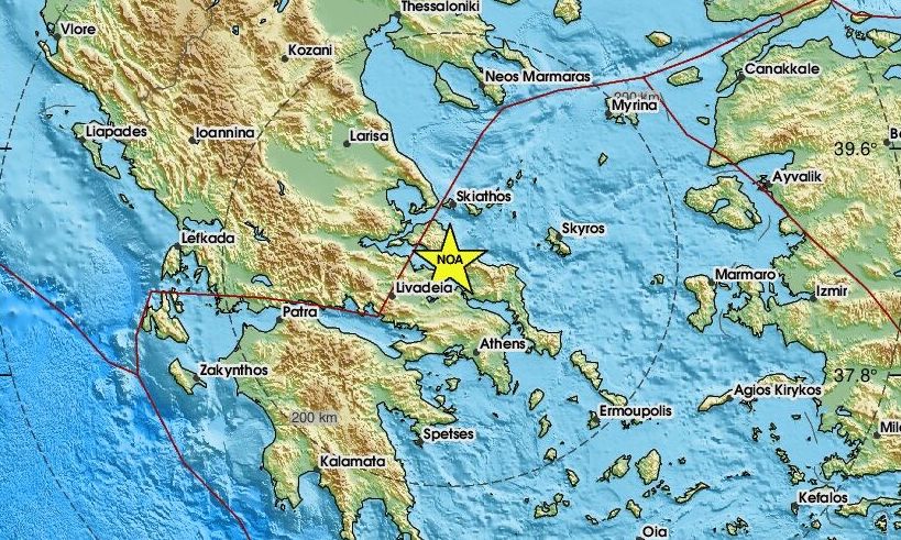 Σεισμός 4,2 Ρίχτερ στην Εύβοια – Κοντά στο Προκόπι το επίκεντρο